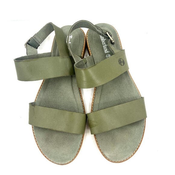 Timberland Chicago Riverside 2 Band Dark Green Sandals Women's 9.5 M - Picture 1 of 10